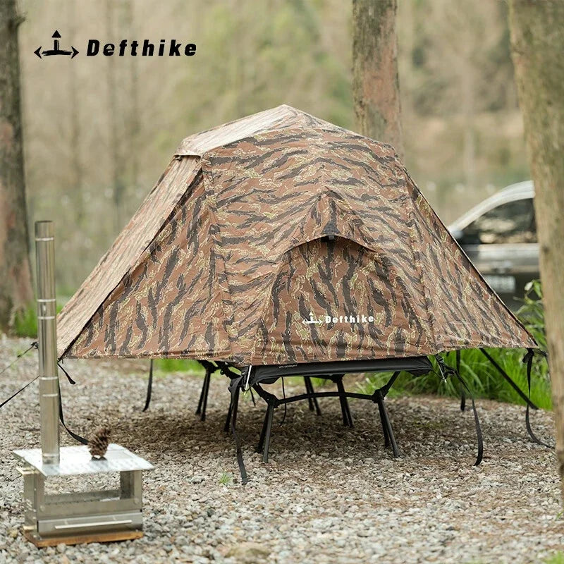 Defthike Customer Exposed Camping Beds Tents Single Person Hiking Tents Lightweight Overnight Shelter for Rain Protection