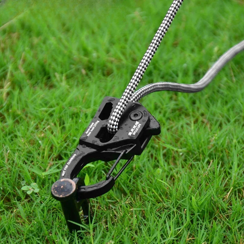 Camping Accessories Aluminum Alloy Tent Rope Tensioner Lightweight Portable Cord Adjuster for Strong Load-bearing Durable