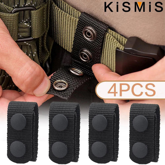 KISMIS 4Pcs Multipurpose Tactical Belt Nylon Buckle with Double Snaps Wide Belt Accessories for Outdoor Sports