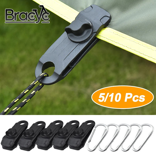 5/10PC Camping Tarp Clips Clamp Canvas Heavy Duty Lock Grip Telt Fastgørelses Clips Pool Markise Bungee Cord Car Stram til udendørs