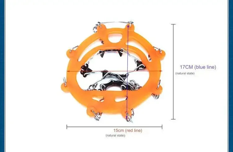 8-tands crampon skridsikkert skoovertræk, udendørs voksne til mænd og kvinder, isgrab skokæde, vej anti-drop sne klør