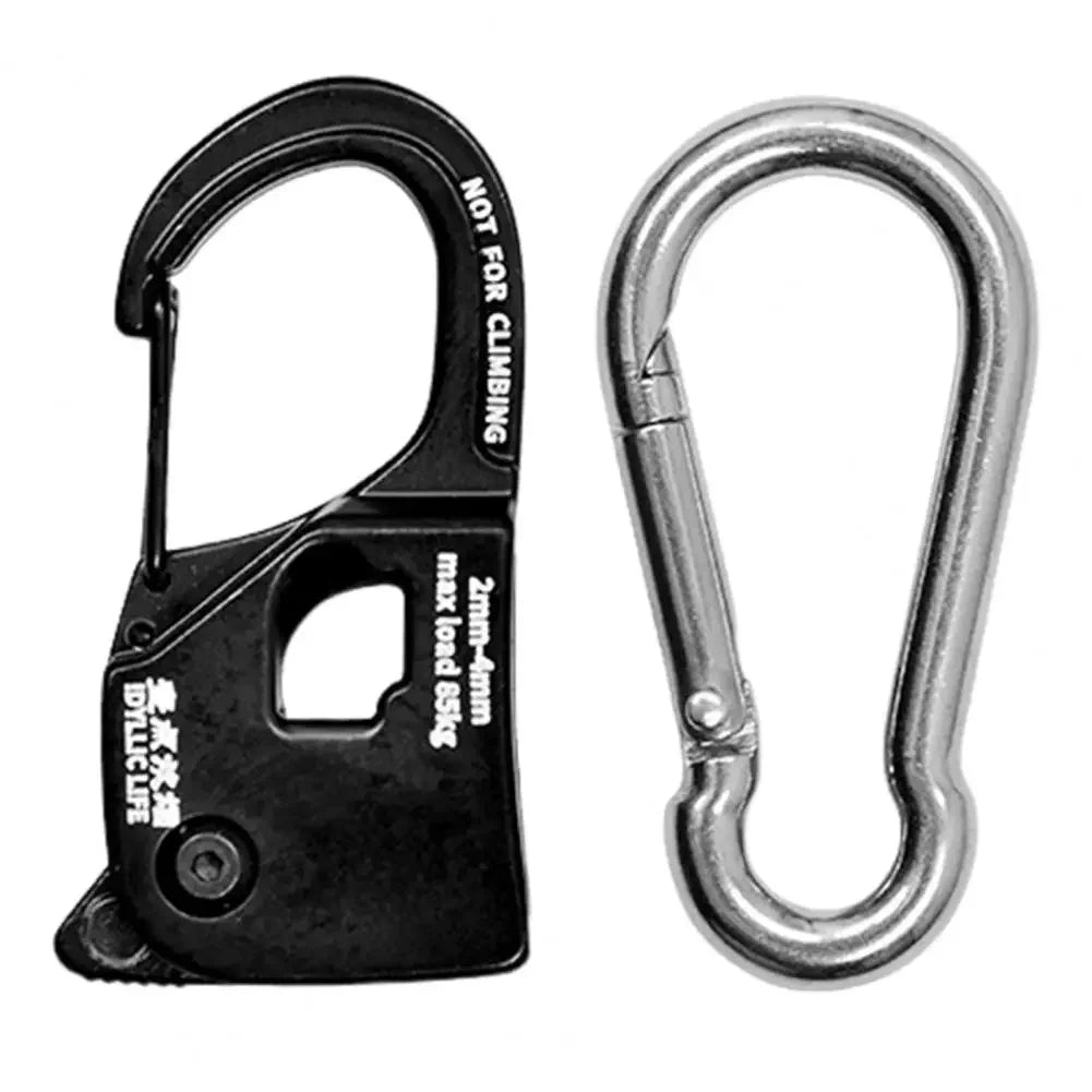 Camping Accessories Aluminum Alloy Tent Rope Tensioner Lightweight Portable Cord Adjuster for Strong Load-bearing Durable