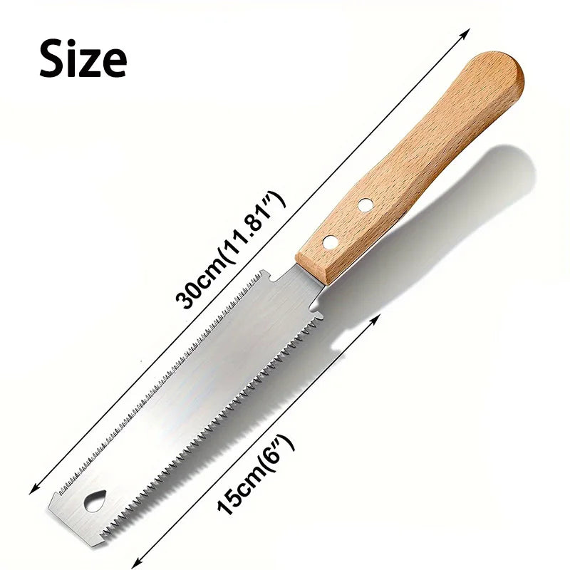 Hand Saw 6-inch Double-sided Saw Flexible Blade for Flush Cutting Suitable for Household Woodworking Tools Saws