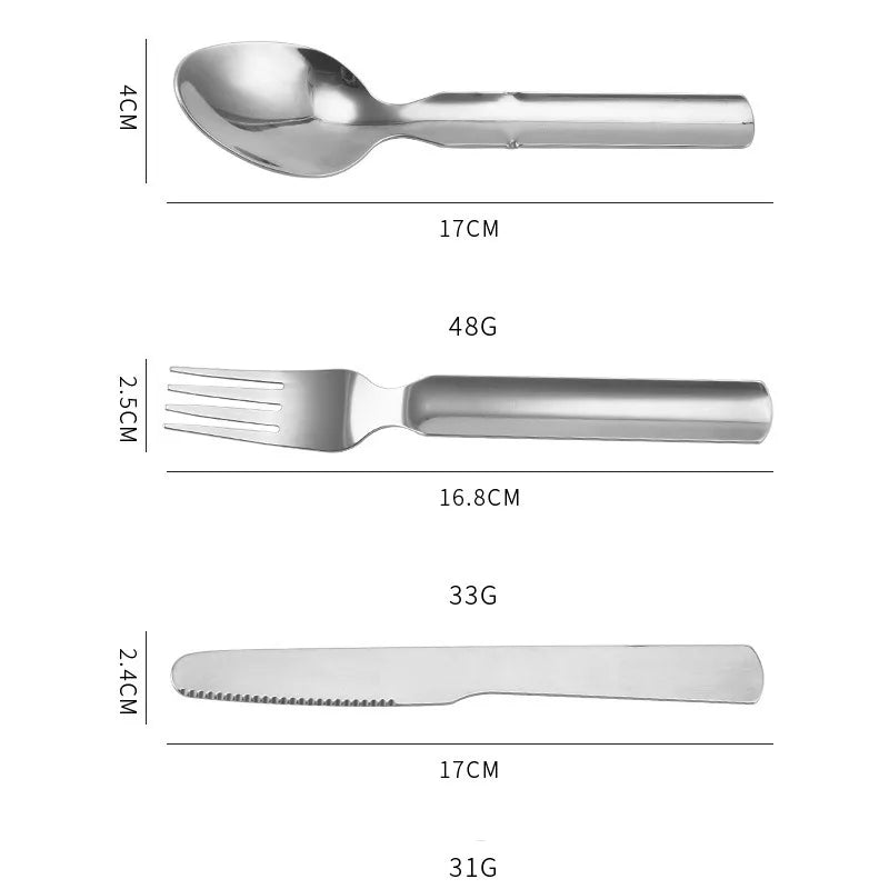 Bærbar udendørs camping i rustfrit stål Multifunktionel kombination af bestikkniv og gaffelsæt Ventilatorgaffel og ske