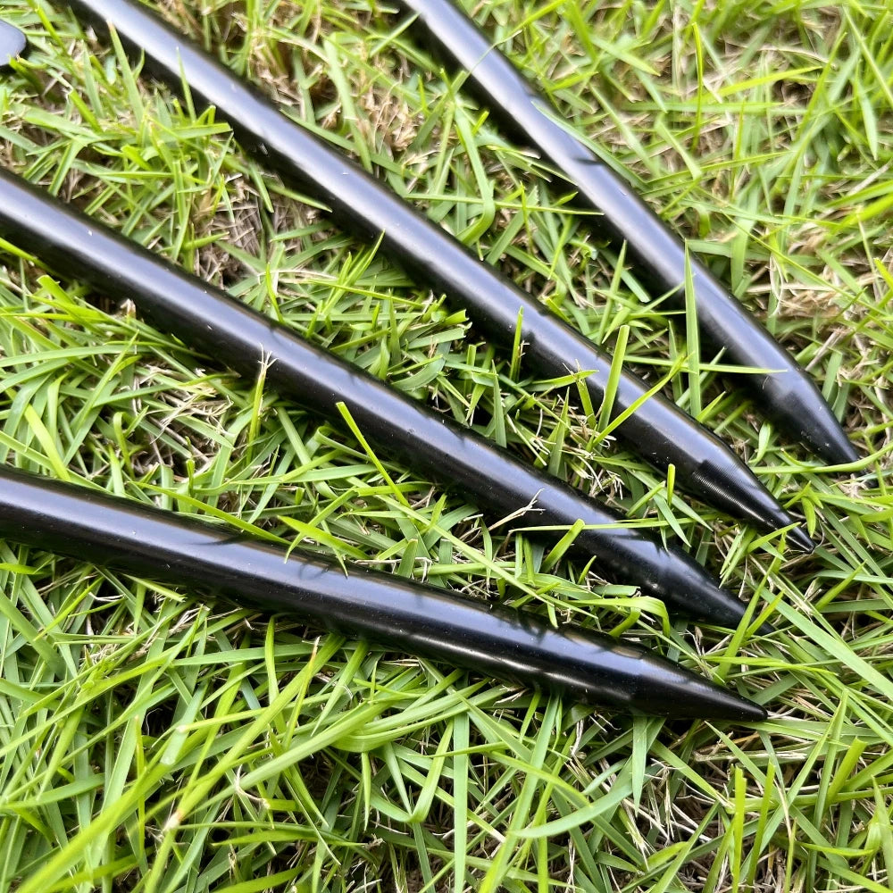 Hikevictor 4Pcs/8 Inch Outdoor Tent Nail Tent Pegs Heavy Duty Steel Tent Stakes for Camping Canopy Awning Tent Camping Ground Na