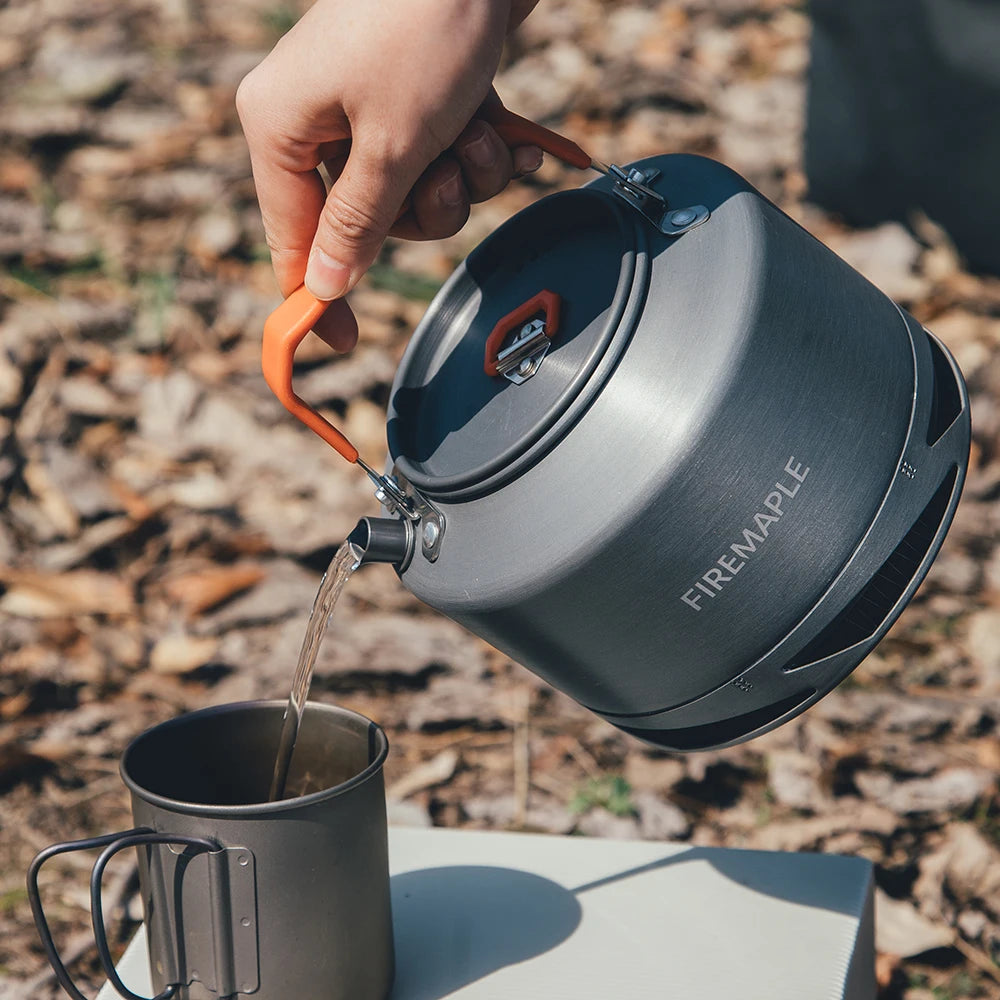 Fire Maple Hiking Teapot Outdoor Camping Cookware Heat Exchanger Pinic Kettle Tea Coffee Pot 0.8L/1.3L With Filter FMC-XT2