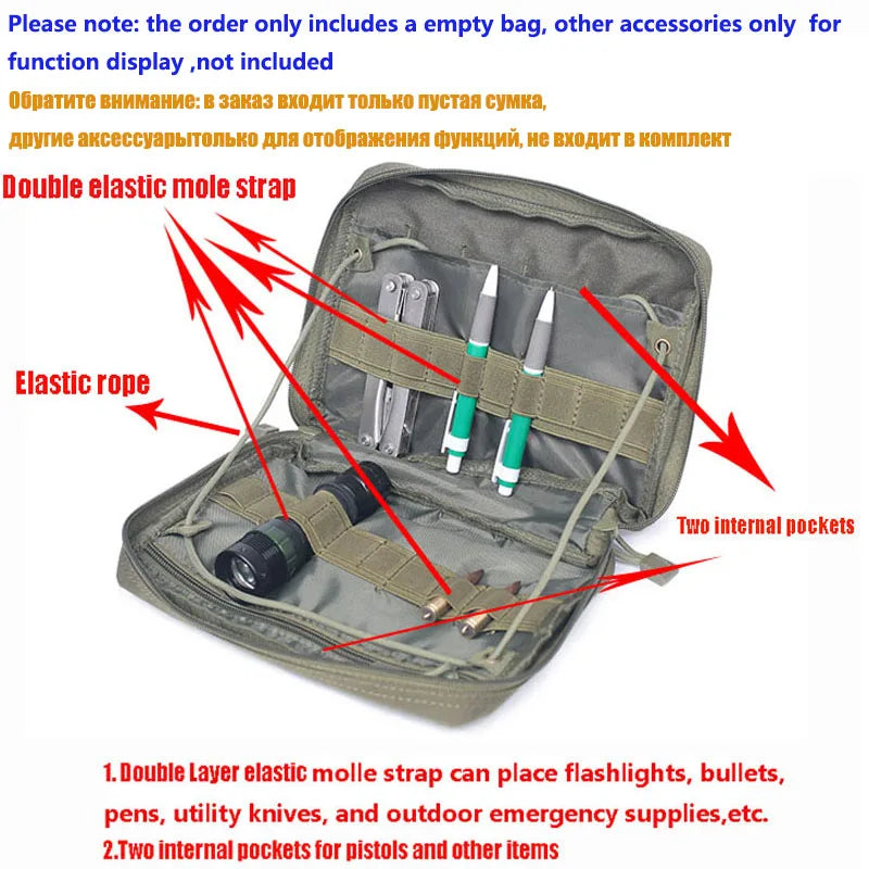 Molle Pouch Taske Medicinsk EMT Tactical Outdoor Emergency Pack Camping Jagt tilbehør Utility Multi-tool Kit EDC taske