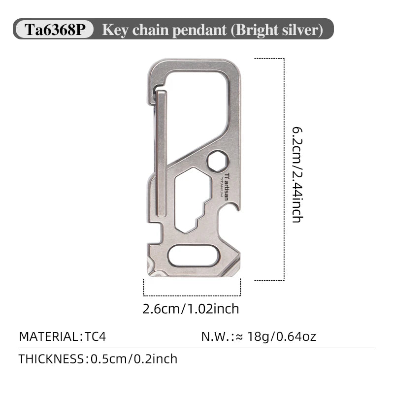 Titanium karabinhage med værktøj