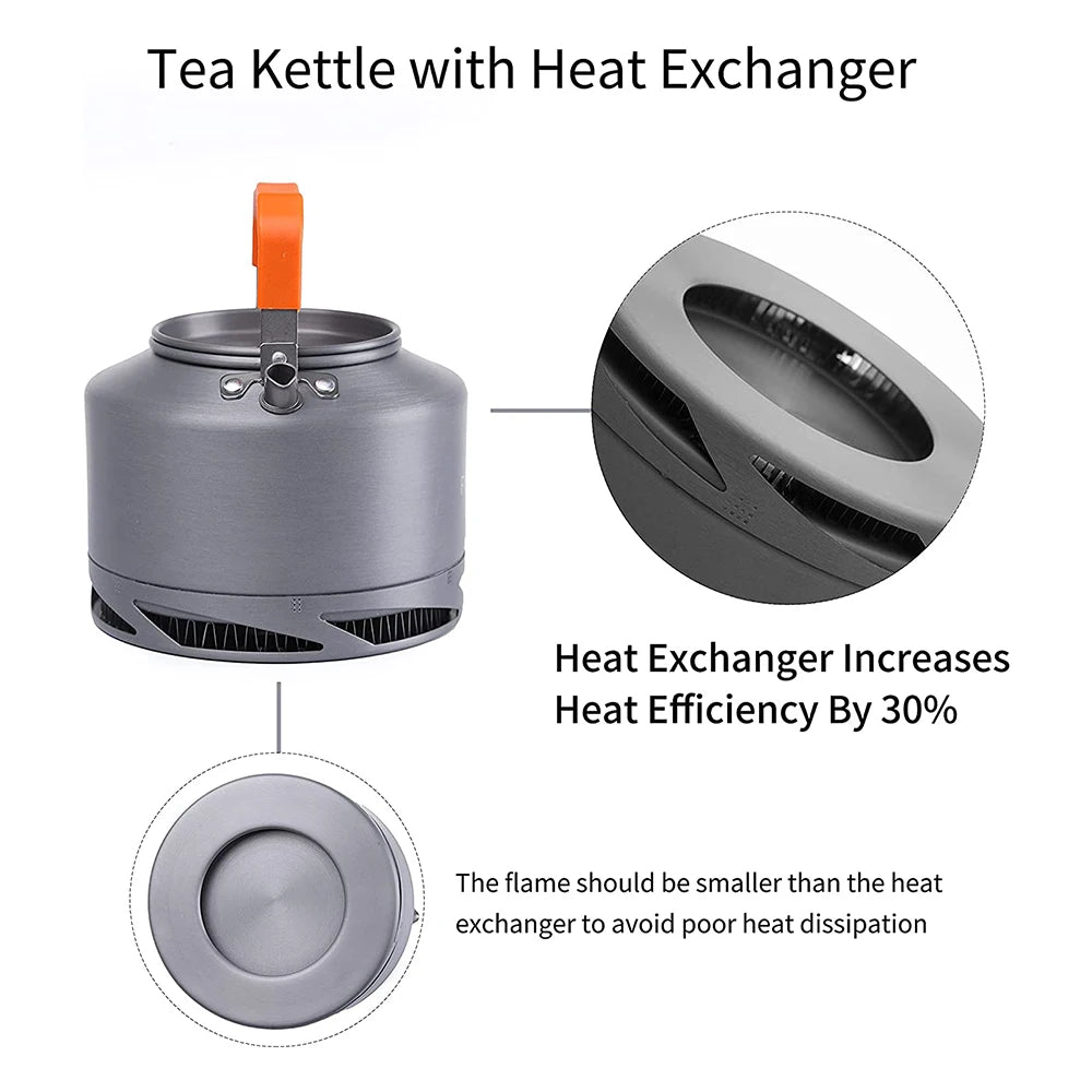 Fire Maple Hiking Teapot Outdoor Camping Cookware Heat Exchanger Pinic Kettle Tea Coffee Pot 0.8L/1.3L With Filter FMC-XT2